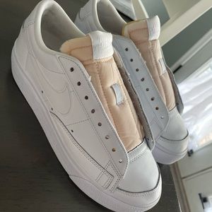 Nike Low Blazer Platforms in White